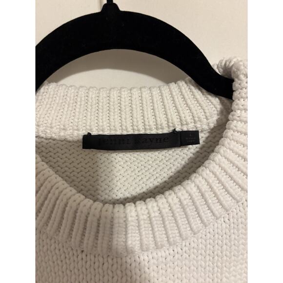 Jenni Kayne Everyday Sweater Crewneck Large Relaxed Knit White - Picture 4 of 8